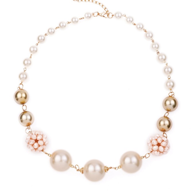 Large Glass Pearl Bauble Necklace